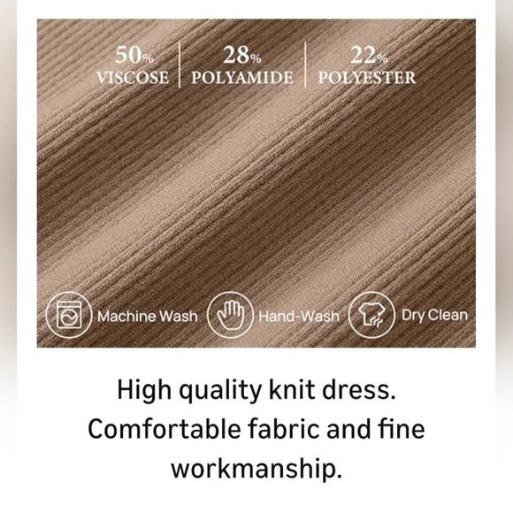 MIROL Women's V-Neck Bodycon Sweater Dress #1094 - Picture 10 of 12